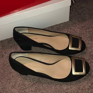 Black suede lord & Taylor geek with buckle